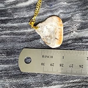 Abalone pendant, on gold tone 18 inch chain